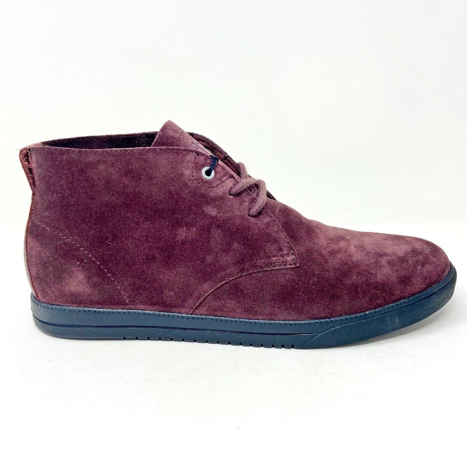 Clae Strayhorn Unlined Oxblood Suede Mens Size 8.5 Premium Mid Casual Sneakers