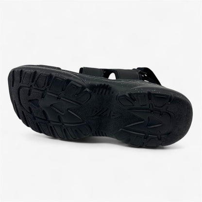 Avia Avi Atlantic Jet Black White Green Mens Sandal Slip-On