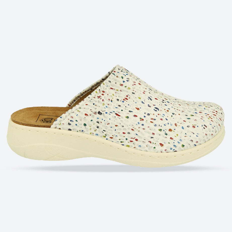 Womens Wide Fit DB Saffron Mules