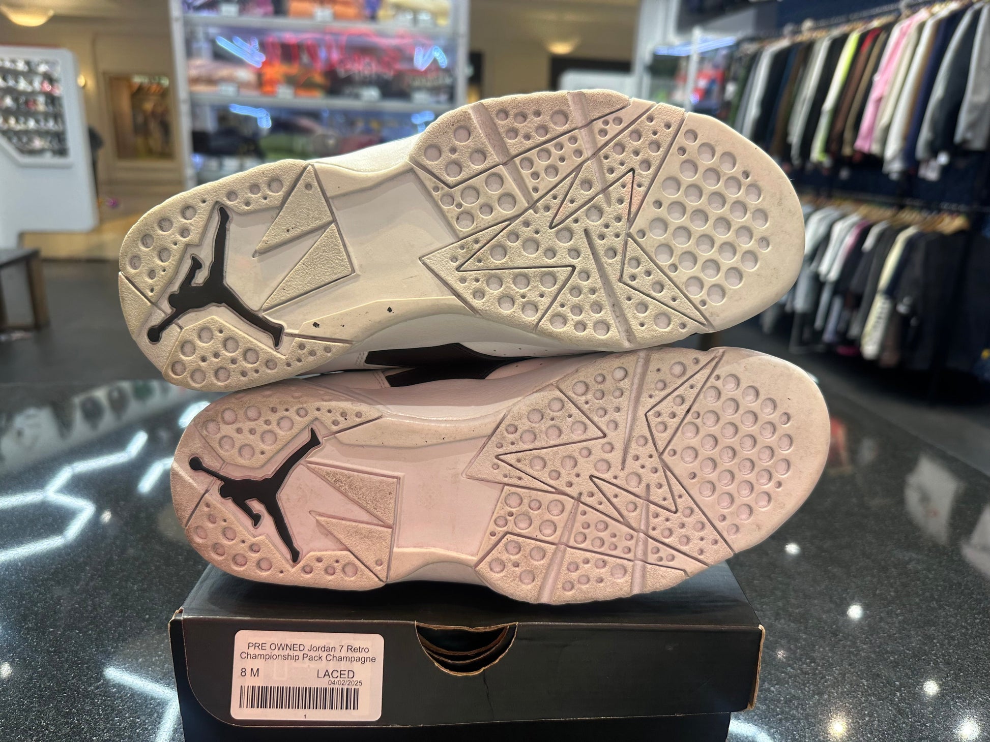 PRE OWNED Jordan 7 Retro Championship Pack Champagne