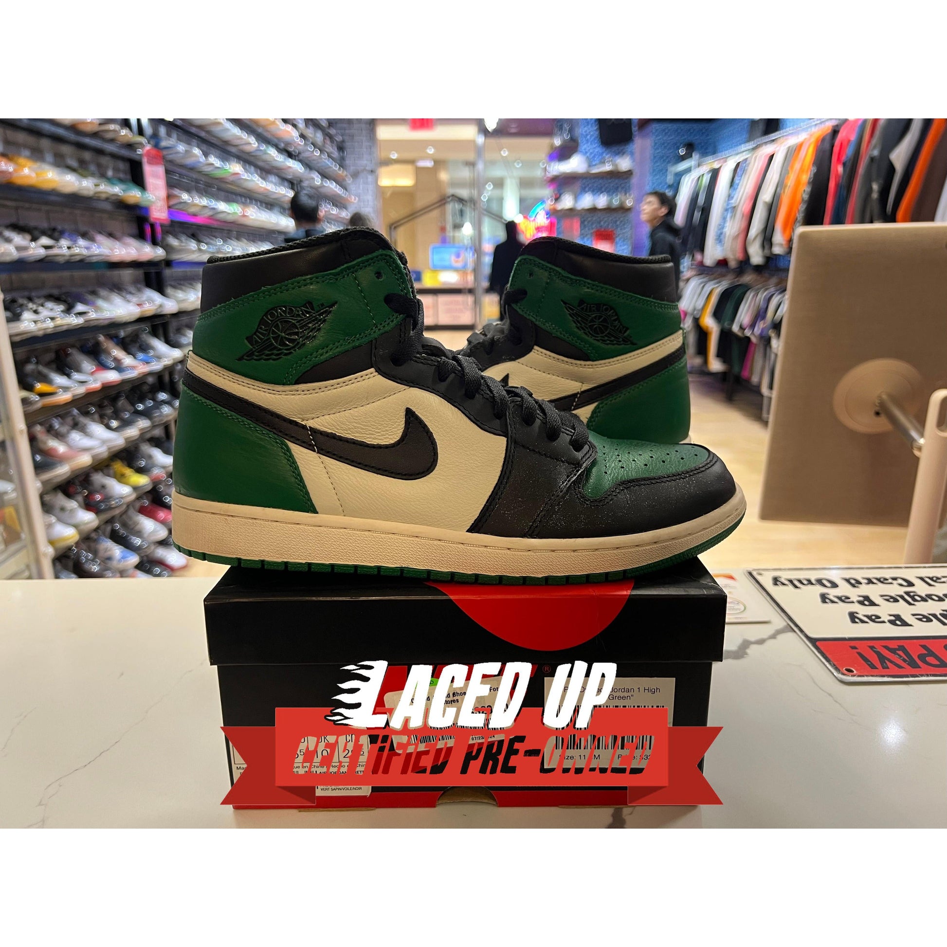 PRE OWNED Jordan 1 High “Pine Green”