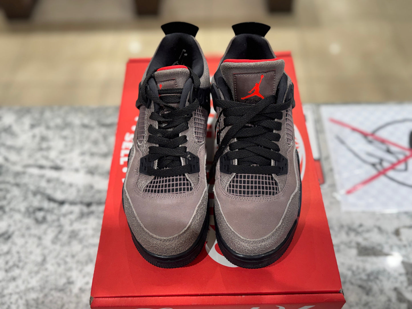 PRE OWNED Jordan 4 Retro Taupe Haze (GS) no box