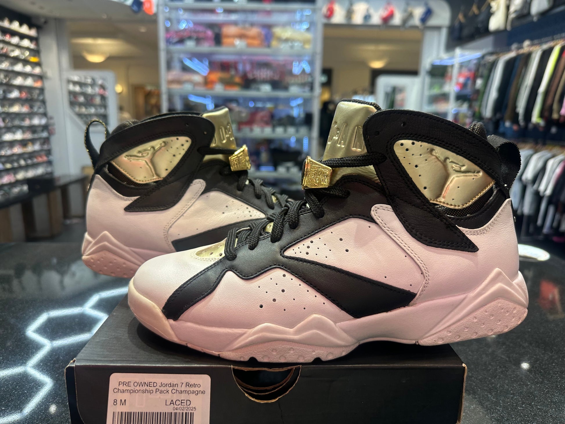PRE OWNED Jordan 7 Retro Championship Pack Champagne