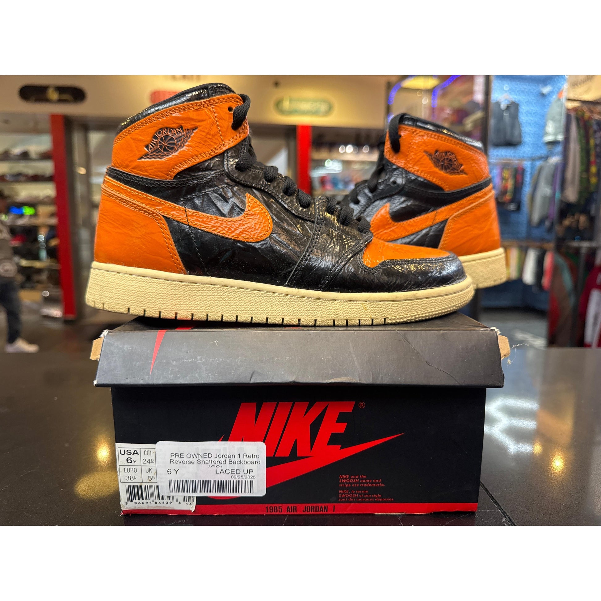 PRE OWNED Jordan 1 Retro Reverse Shattered Backboard (GS)