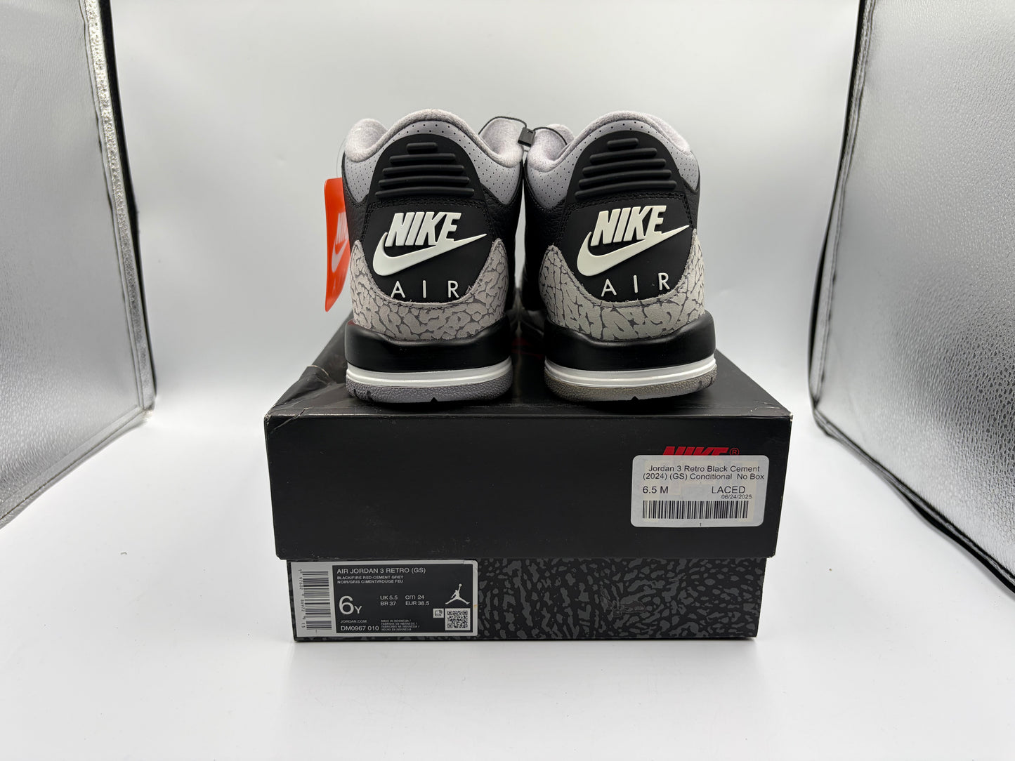 Jordan 3 Retro Black Cement (2024) (GS) Conditional  No Box