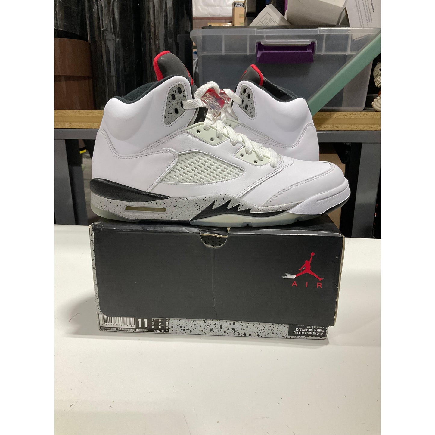 PRE OWNED Jordan 5 White Cement *Conditional DS*