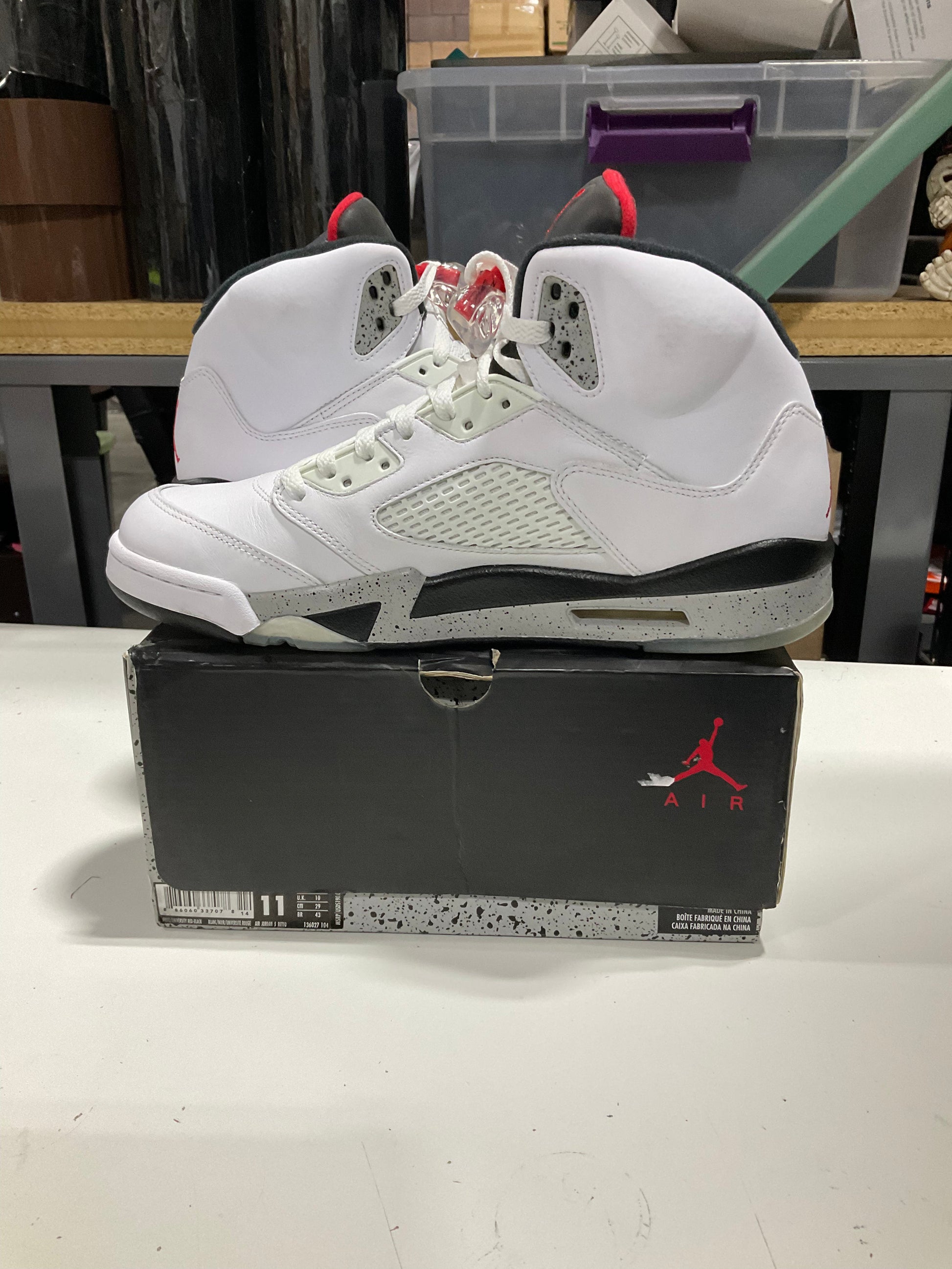 PRE OWNED Jordan 5 White Cement *Conditional DS*