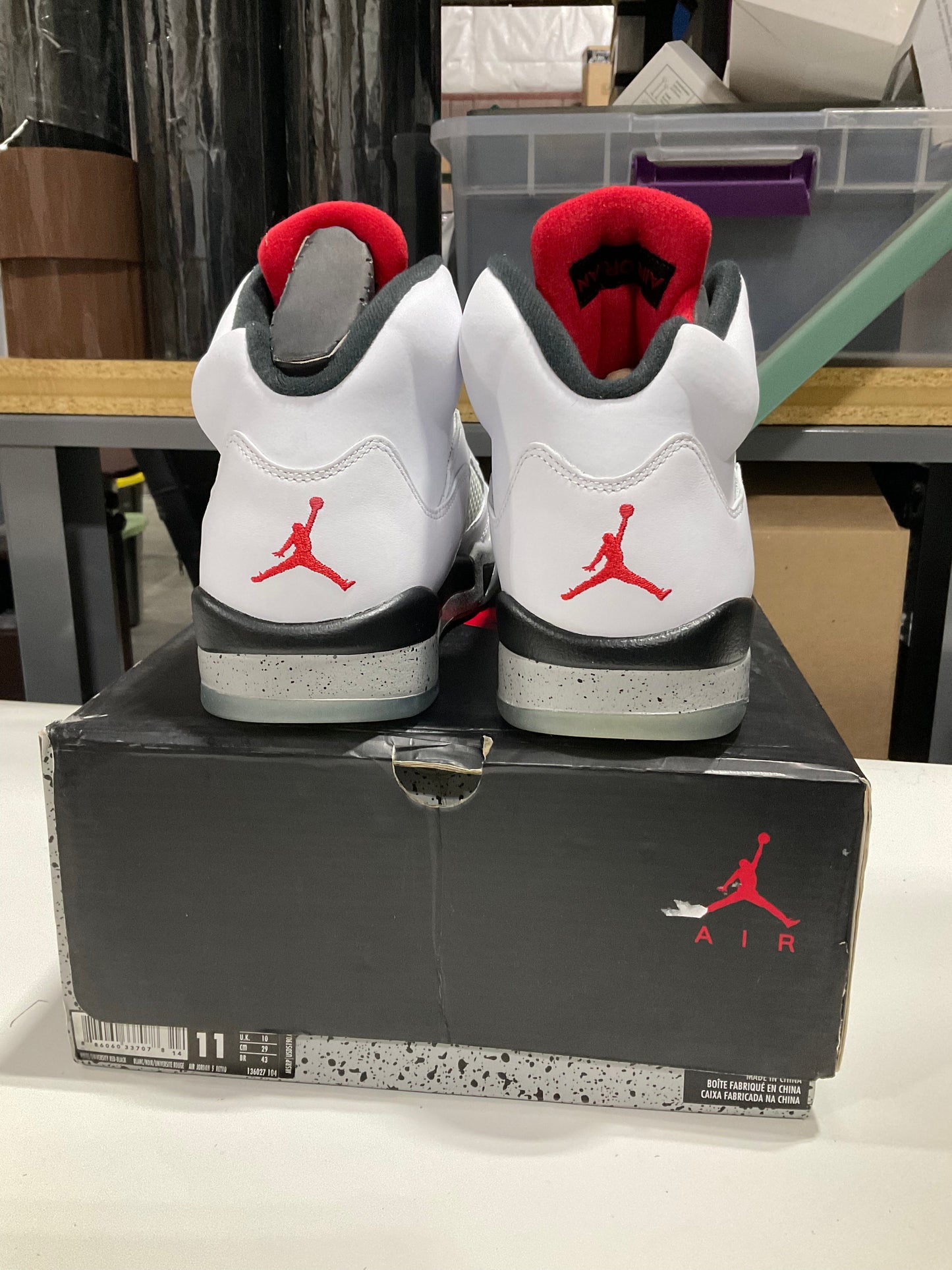 PRE OWNED Jordan 5 White Cement *Conditional DS*