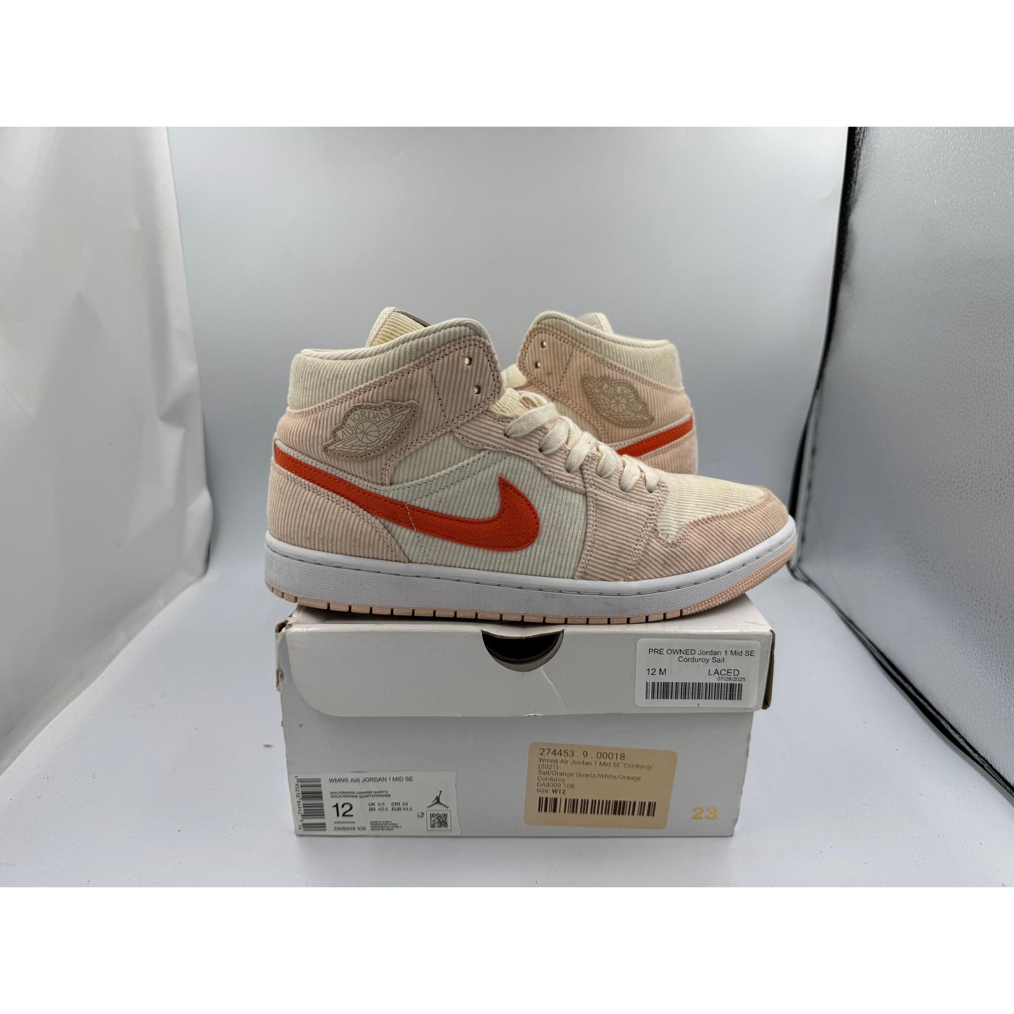 PRE OWNED Jordan 1 Mid SE Corduroy Sail