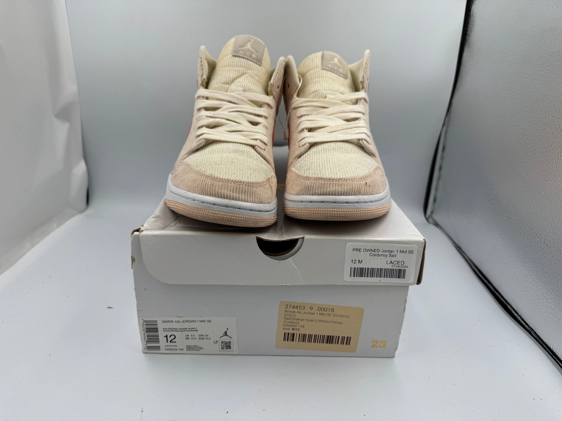 PRE OWNED Jordan 1 Mid SE Corduroy Sail