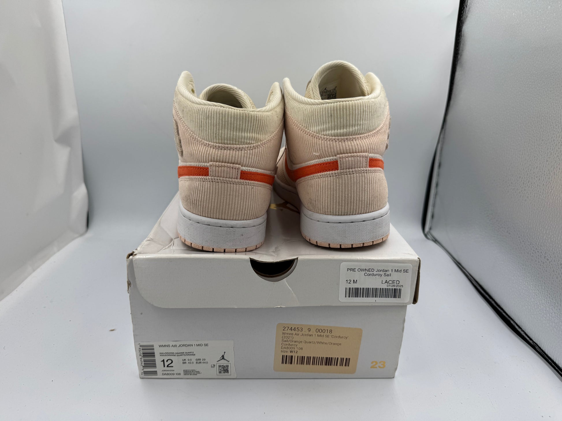 PRE OWNED Jordan 1 Mid SE Corduroy Sail