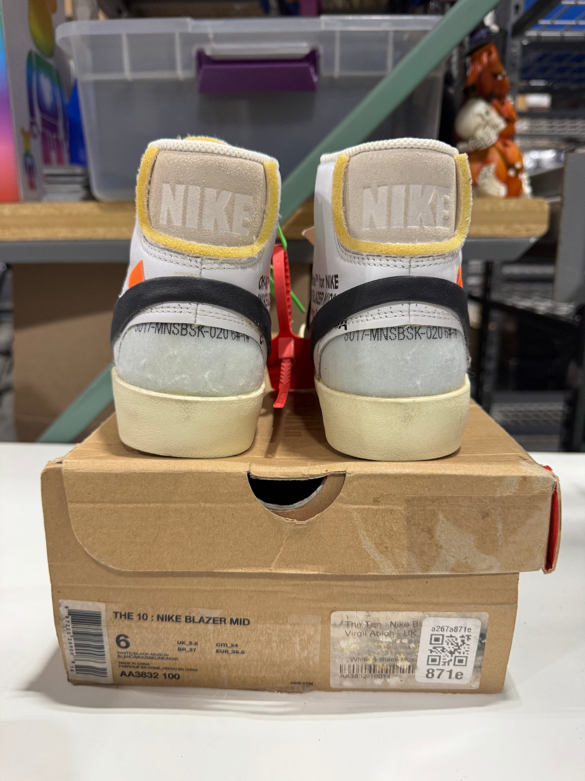 *Conditional*  Nike Blazer Mid Off-White (White/Black-Muslin)