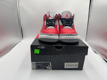 PRE OWNED Air Jordan Retro 3 "Red Cement" GS Conditional