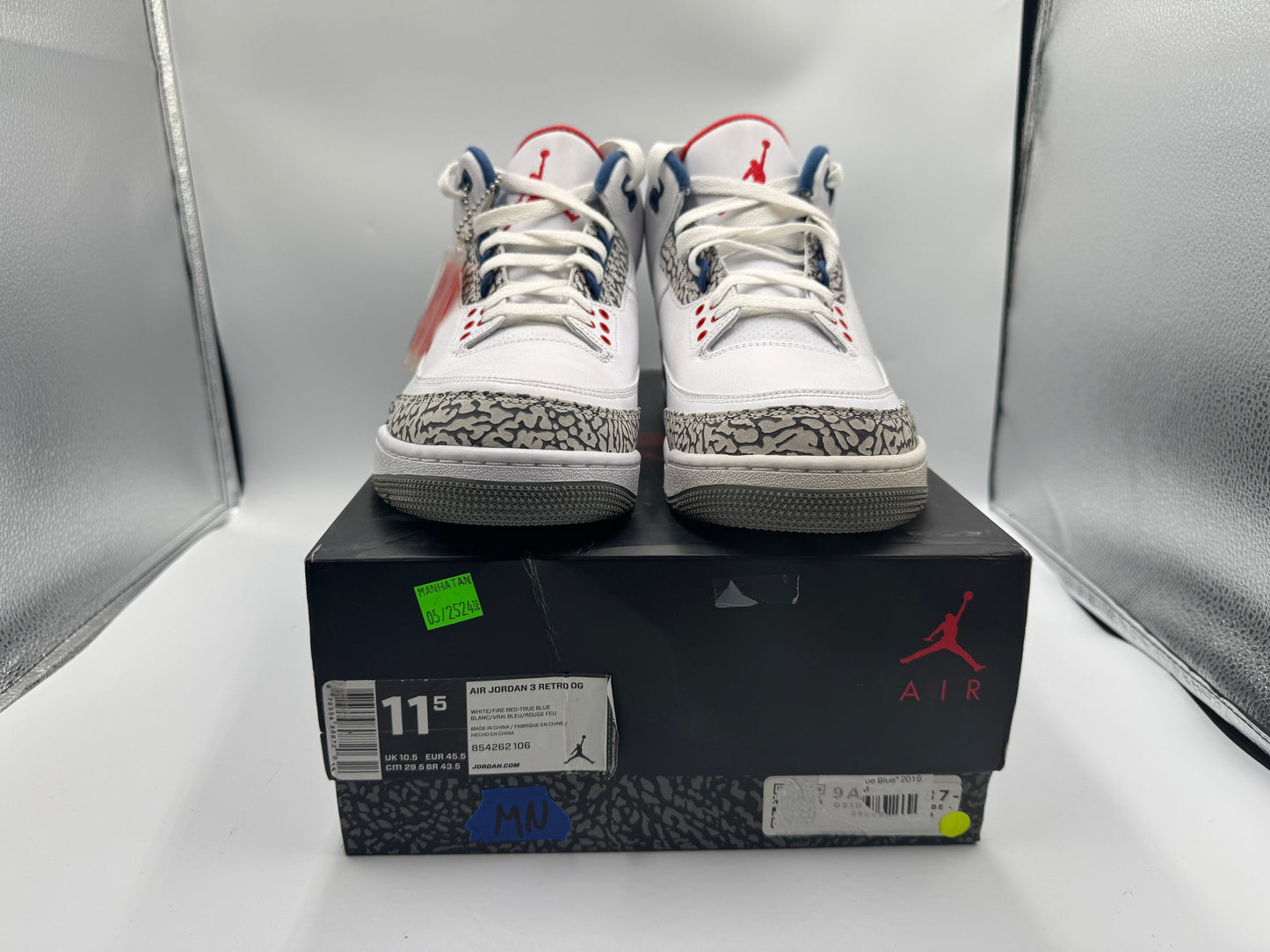 PRE OWNED Air Jordan retro 3 "True Blue" 2016 Conditional