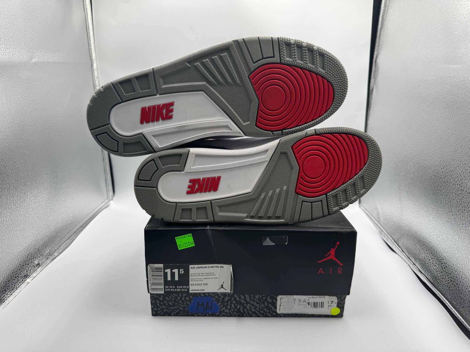 PRE OWNED Air Jordan retro 3 "True Blue" 2016 Conditional