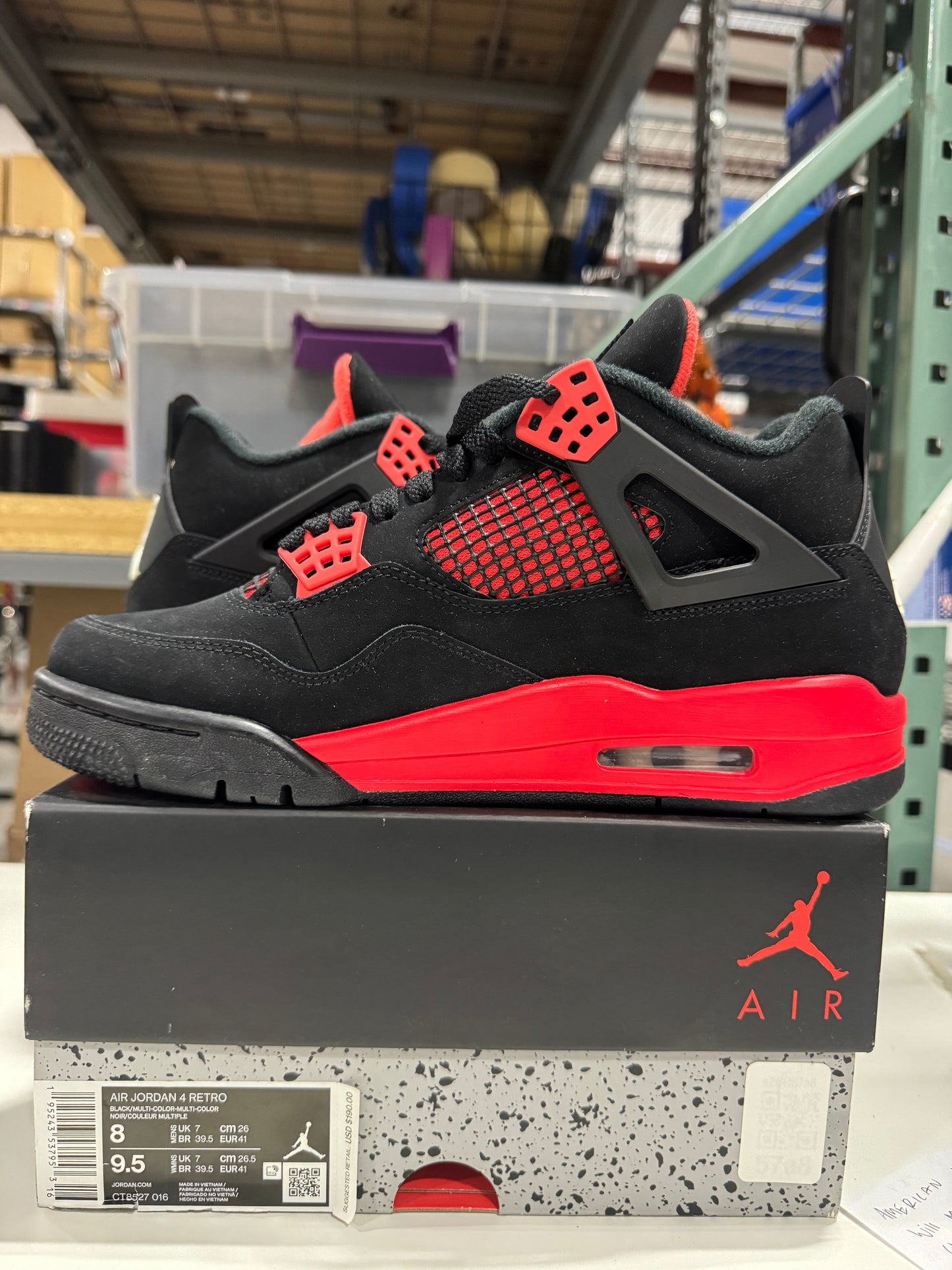 PRE OWNED (VNDS) Jordan 4 Retro Red Thunder