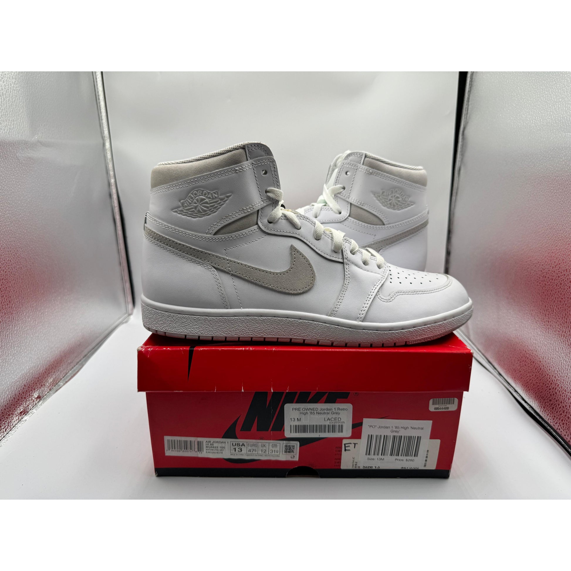 PRE OWNED Jordan 1 Retro High '85 Neutral Grey