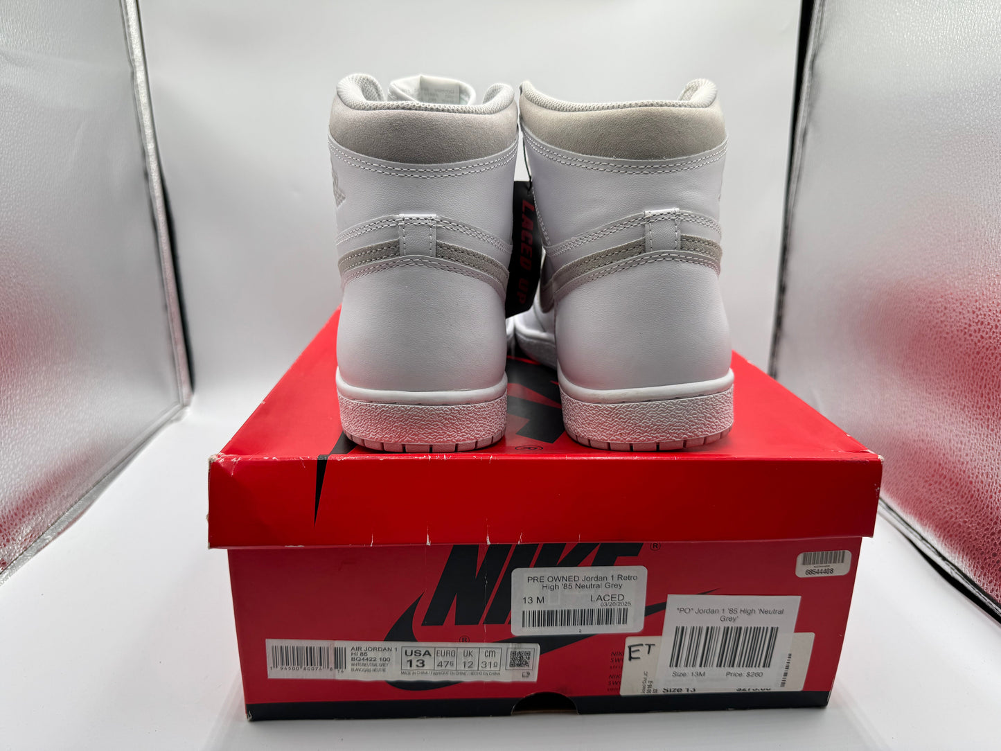 PRE OWNED Jordan 1 Retro High '85 Neutral Grey