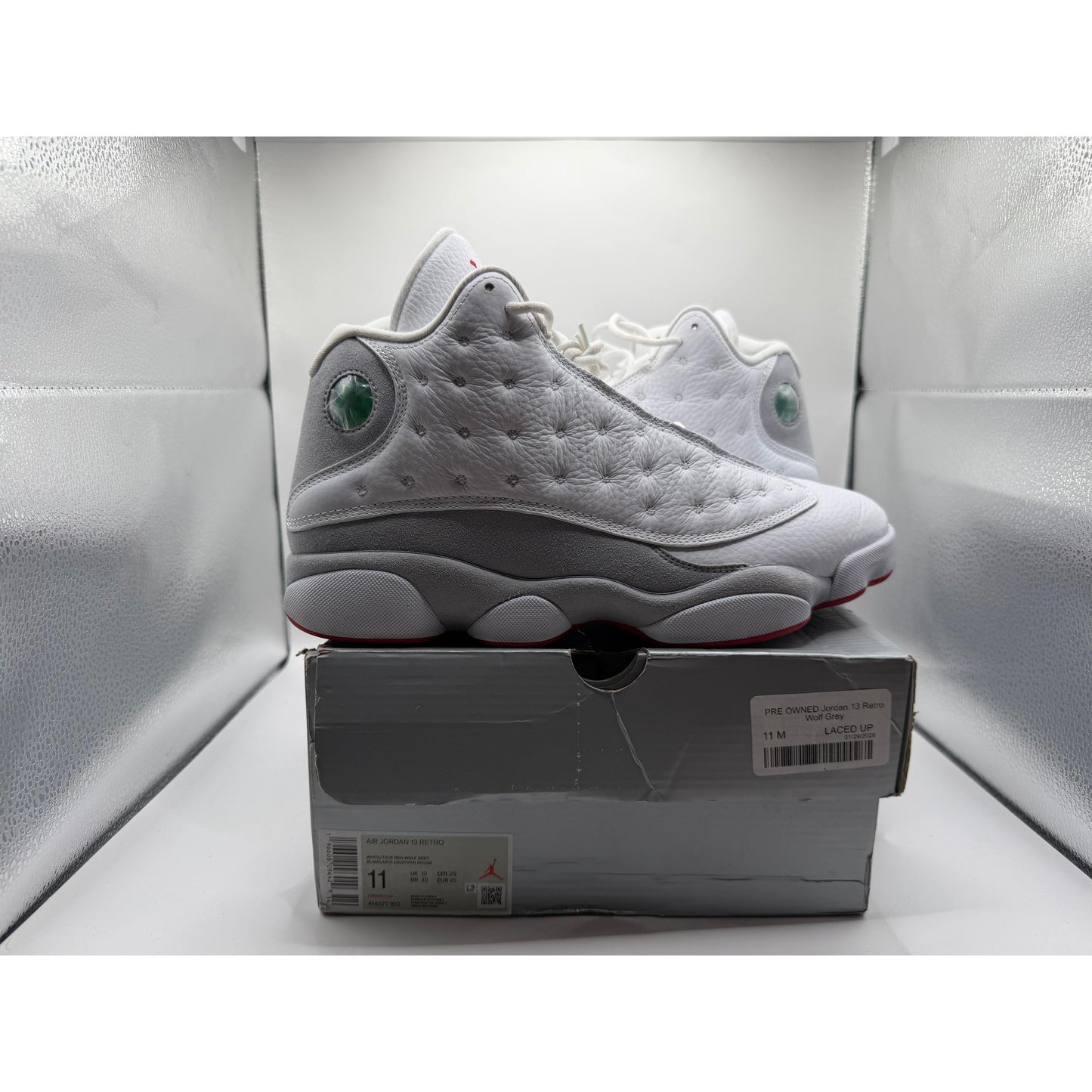PRE OWNED Jordan 13 Retro Wolf Grey