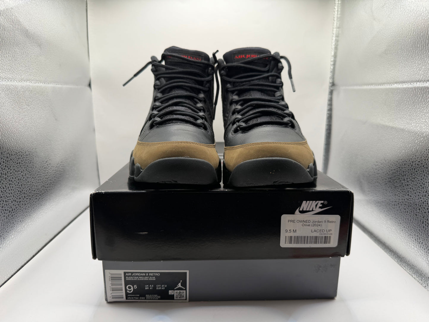 PRE OWNED Jordan 9 Retro Olive (2024)