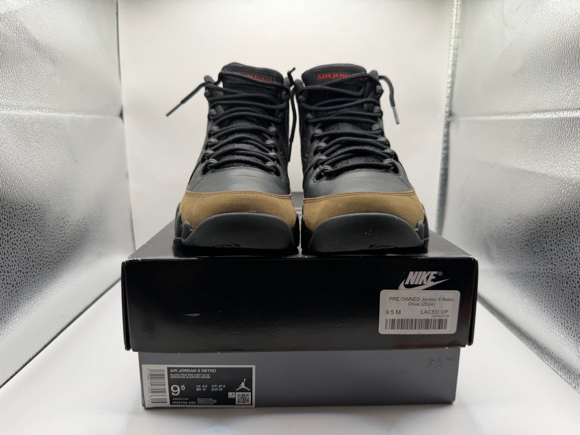 PRE OWNED Jordan 9 Retro Olive (2024)