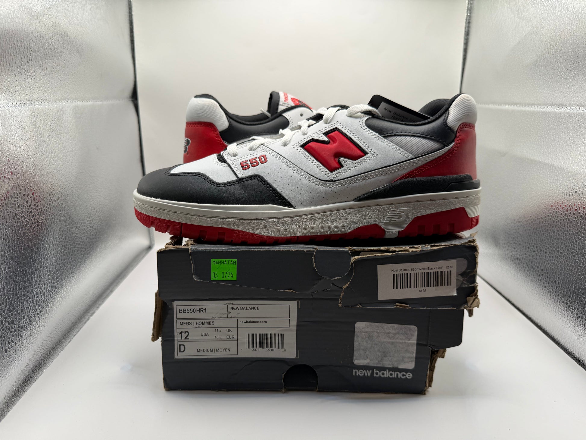 New Balance 550 ‘White Black Red’ No Box