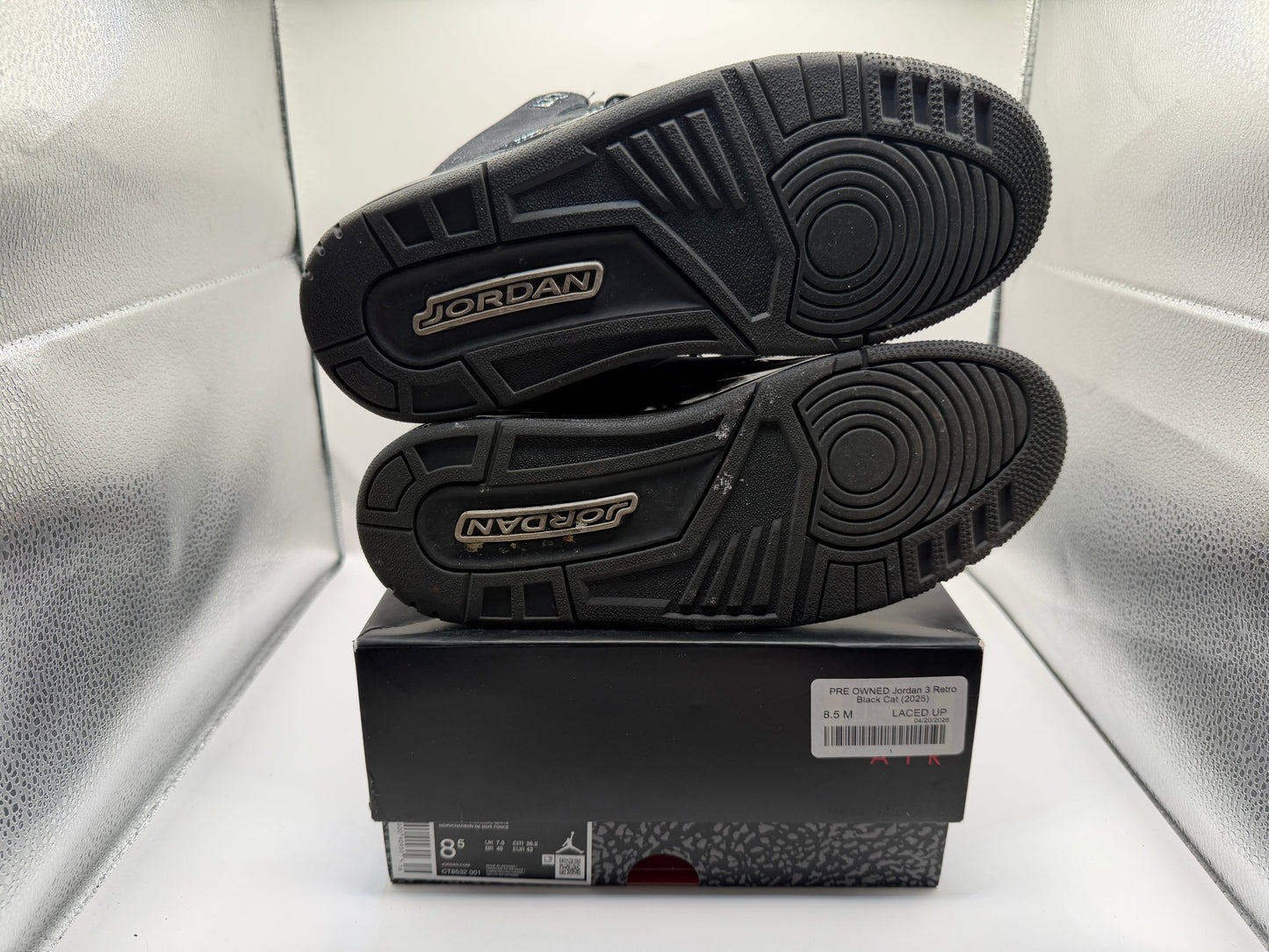 PRE OWNED Jordan 3 Retro Black Cat (2025)