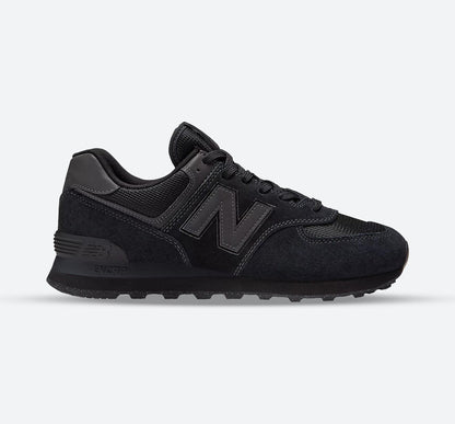 Women's Wide Fit New Balance ML574EVE Walking/Running Trainers - Exclusive - Black ENCAP