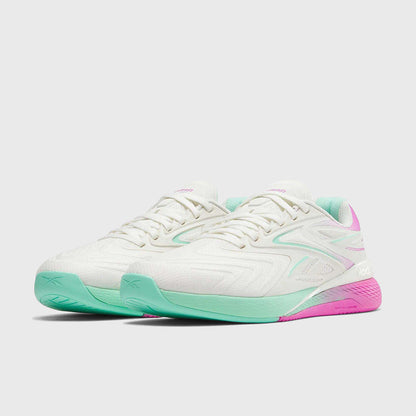 REEBOK - NANO X5 EDGE - WOMEN'S - CHALK/VIRTUAL PINK/ATOMIC AQUA