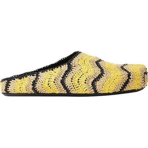 No Vacancy x Marni Fussbett Sabot Raffia Mules 'Yellow'