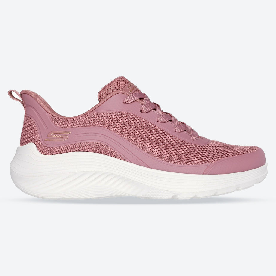 Women's Wide Fit Skechers 117483 Bobs Sport Squad Waves Still Wading Trainers