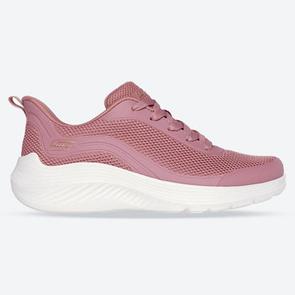Women's Wide Fit Skechers 117483 Bobs Sport Squad Waves Still Wading Trainers
