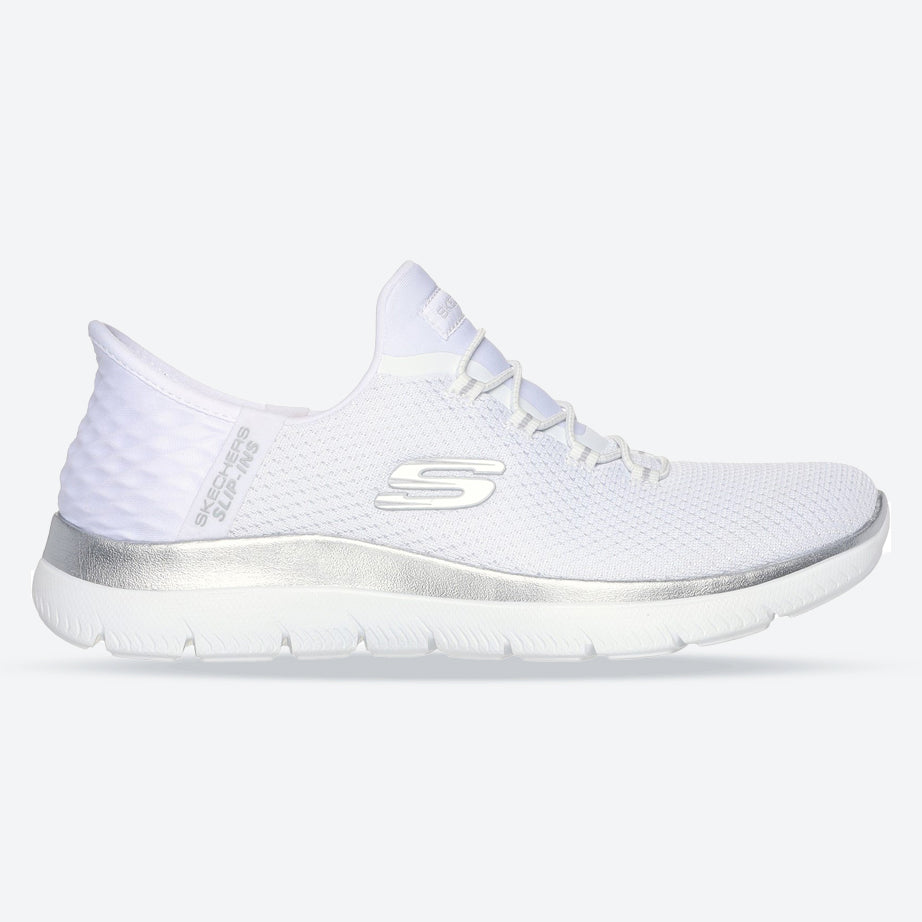 Women's Wide Fit Skechers 150123 Slip-ins Summits Diamond Dream Trainer