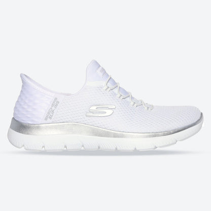 Women's Wide Fit Skechers 150123 Slip-ins Summits Diamond Dream Trainer