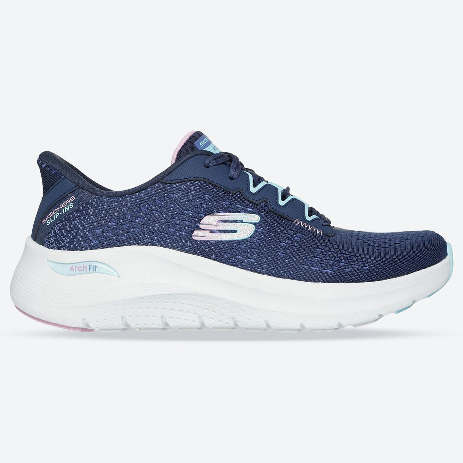 Women's Wide Fit Skechers 150333 Slip-ins Arch Fit 2.0 Fresh Space Trainers