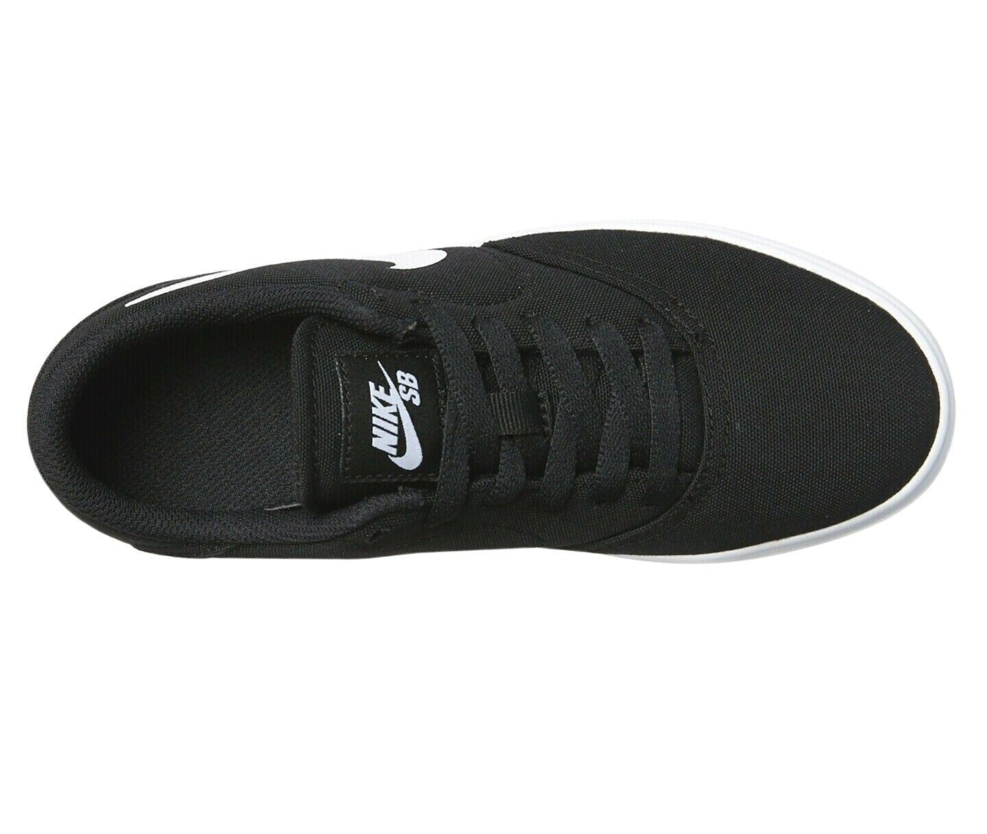 Nike SB Check Canvas GS Black White Grade School Kids Sneakers 905373 003