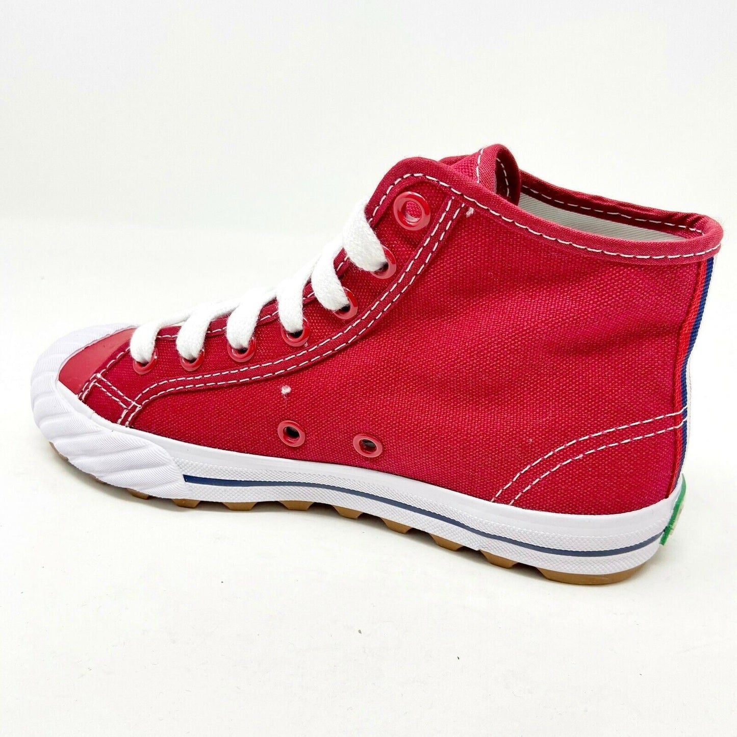 PF Flyers Grounder Hi Reis Red White Kids Casual Retro Sneakers PK11GH4B