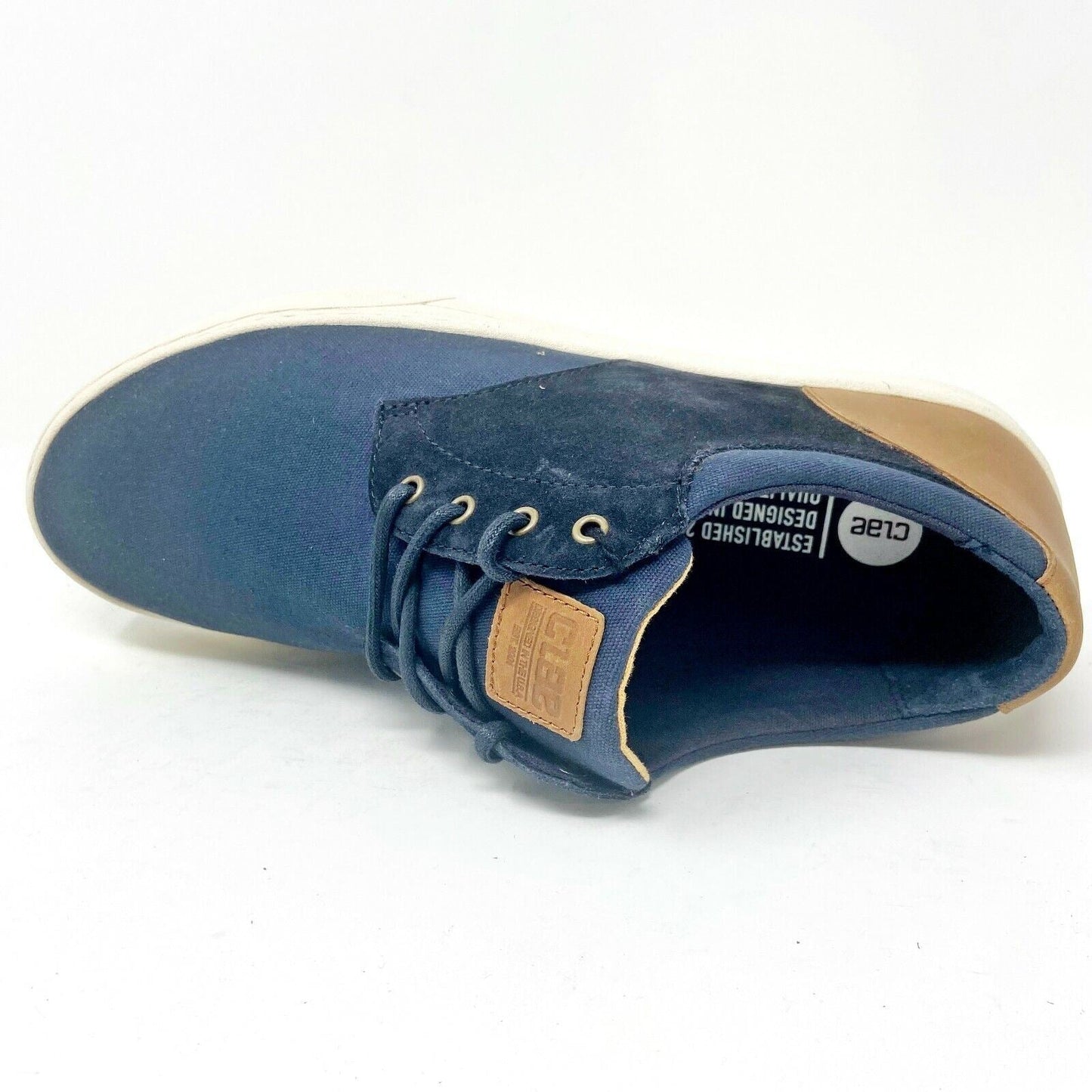 Clae Rogers Deep Navy Canvas Mens Casual Sneakers