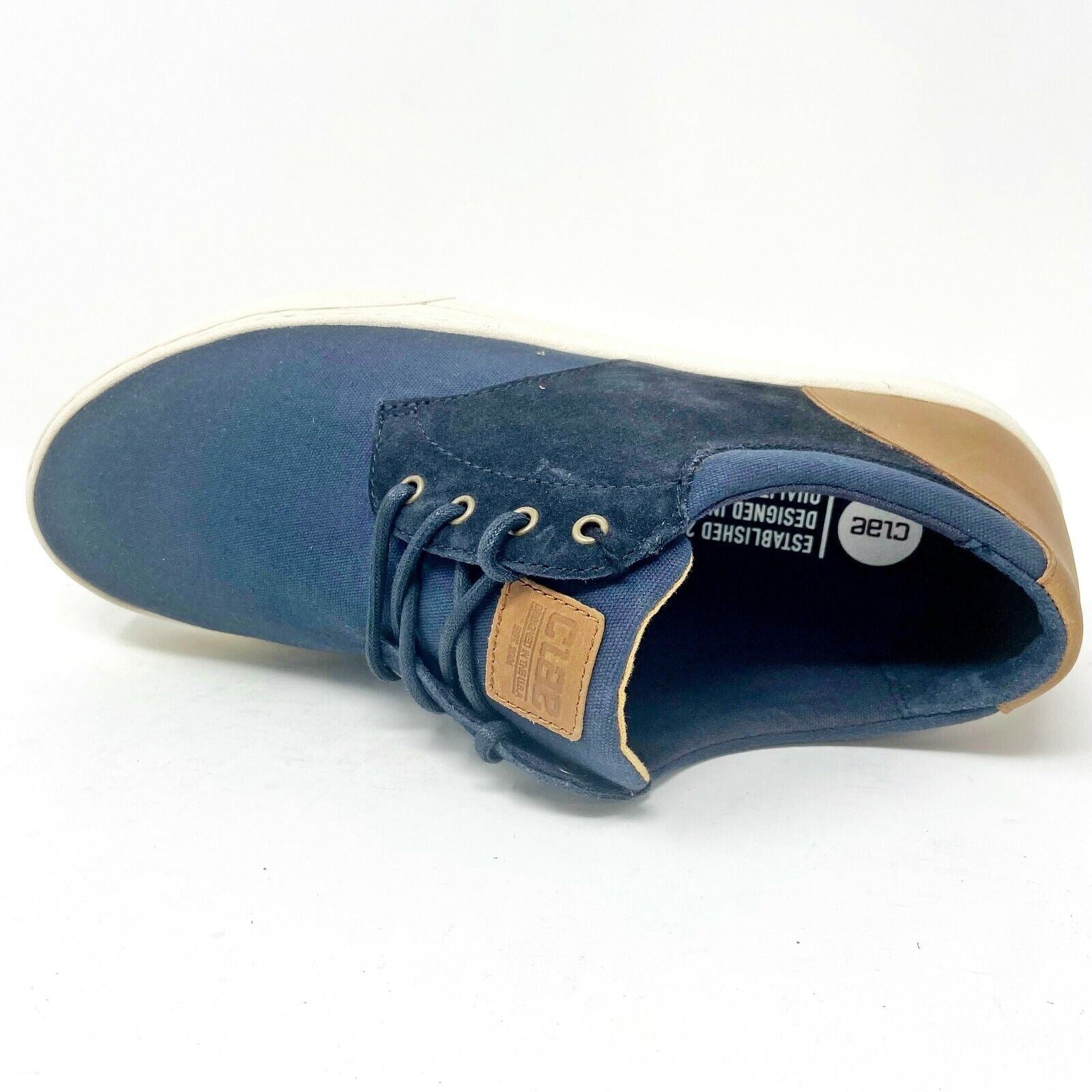 Clae Rogers Deep Navy Canvas Mens Casual Sneakers
