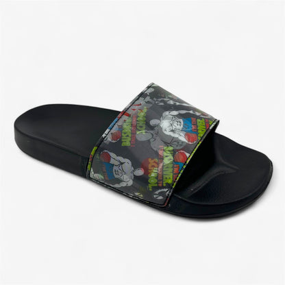 AND1 Chasin Black Multicolor Mens Sandal Slide