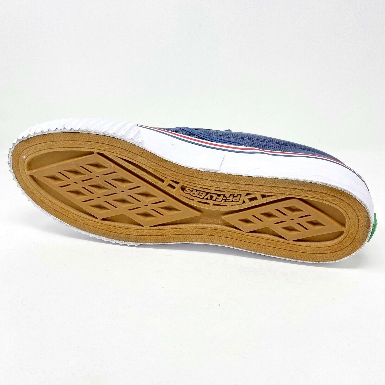 PF Flyer Center Slip On Navy Blue White Womens Shoes Casual Sneakers PM12OS2E