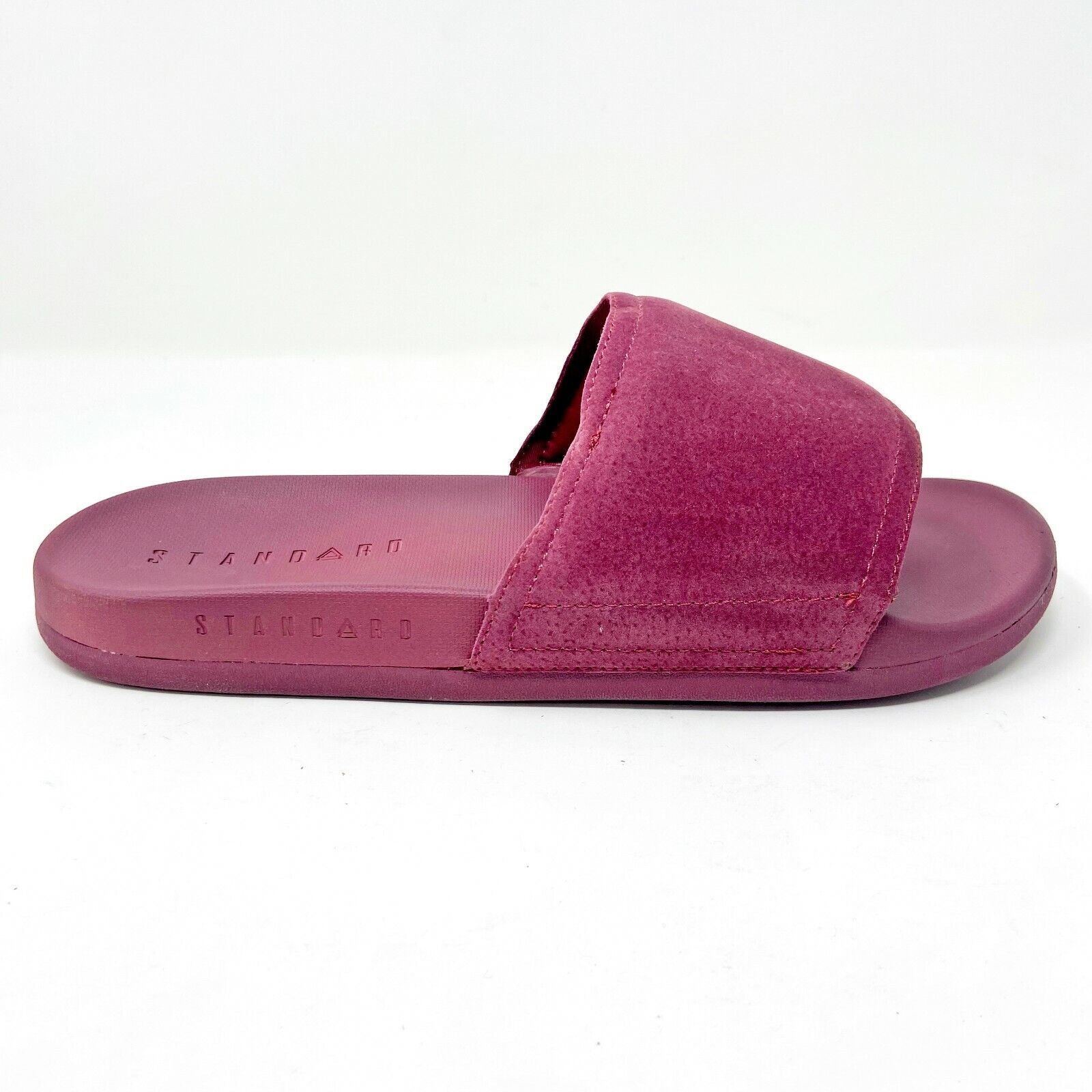 STNDRD Standard Los Angeles Monaco Suede Burgundy Mens Slide Sandals