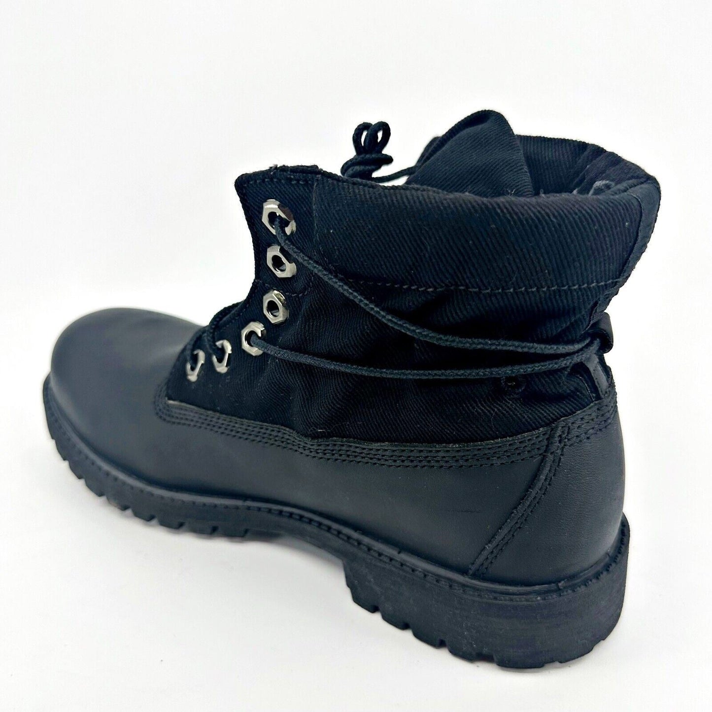 Timberland 6 In Roll Top Waterproof Convesso Black Kids Junior Boots 22960