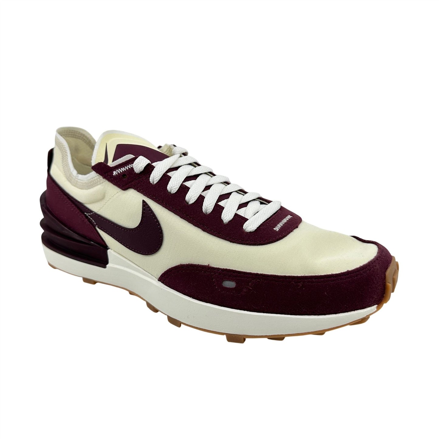 Nike Waffle One SE Coconut Milk Night Maroon Mens Athletic Sneaker