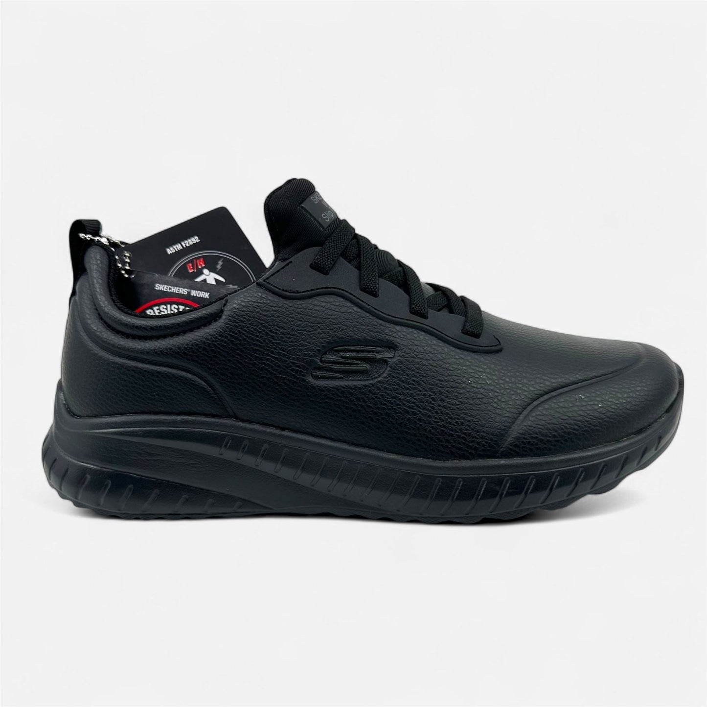 Skechers Squad Chaos SR Rodey Black Womens Electrical Hazard Slip Resistant Sneaker