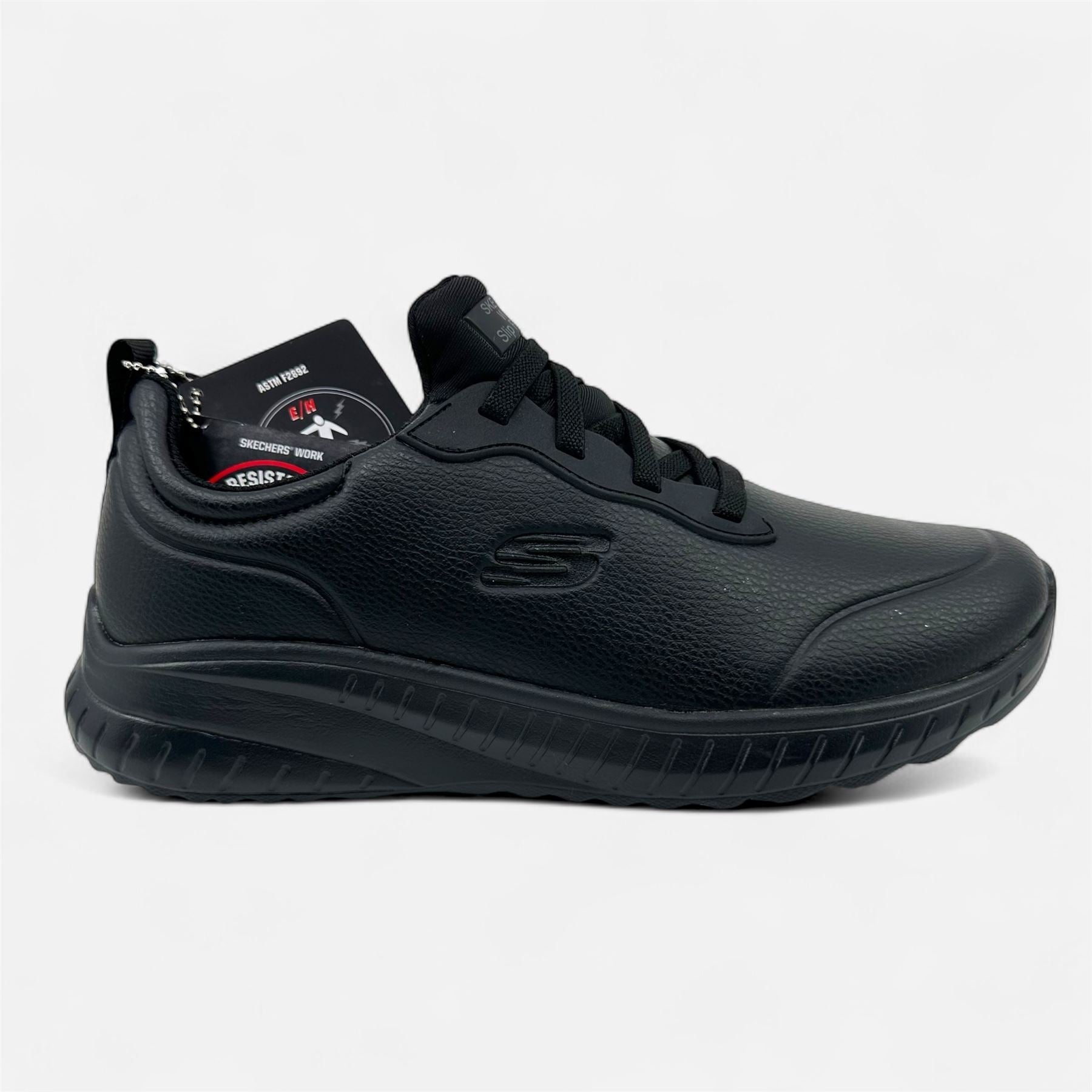 Skechers Squad Chaos SR Rodey Black Womens Electrical Hazard Slip Resistant Sneaker
