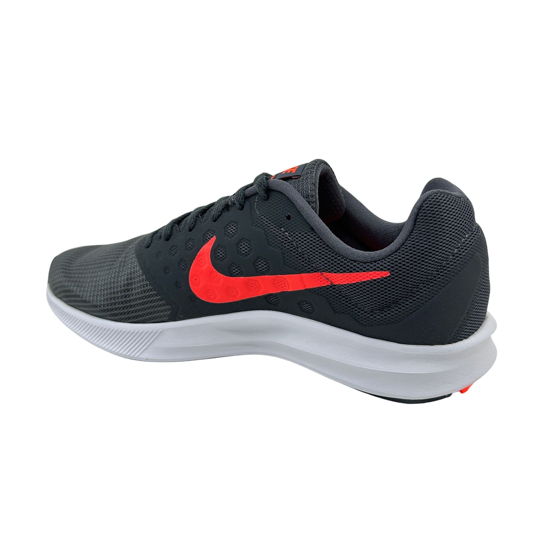 Nike Downshifter 7 Dark Grey Total Crimson Mens Athletic Sneaker
