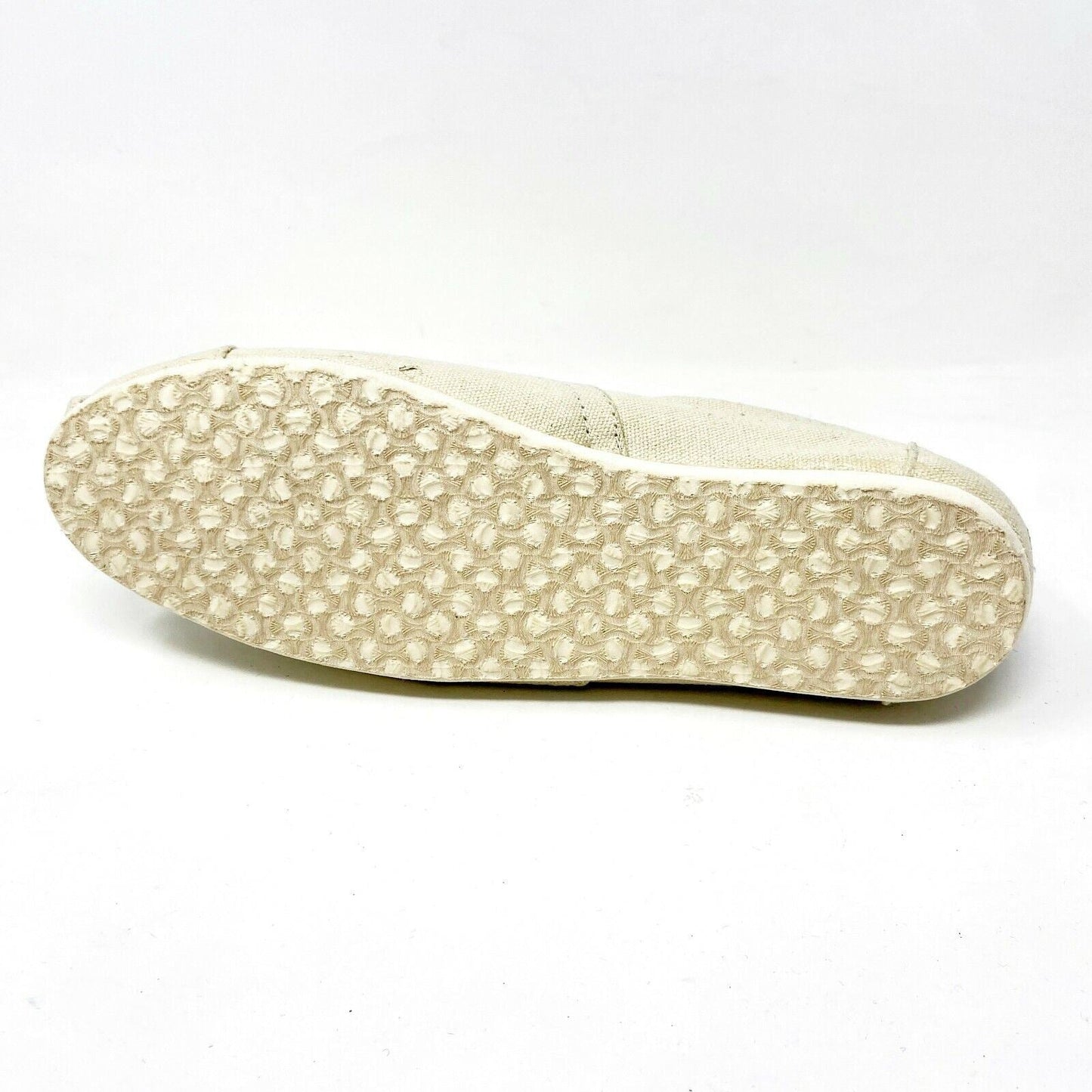 Toms Classics Natural Canvas Womens Slip On Casual Canvas Flat Shoes