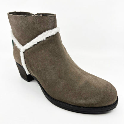 Skechers Fleek Himalayan Taupe Womens Size 8.5 Leather Ankle Bootie