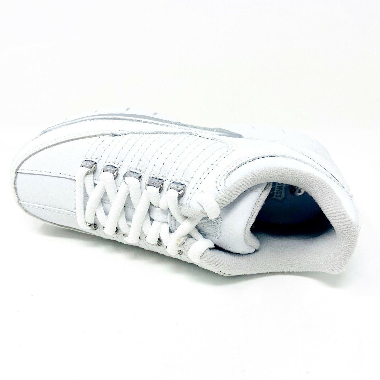 K-Swiss Florham White Platinum Juniors Kids Casual Shoes Sneakers 61852147